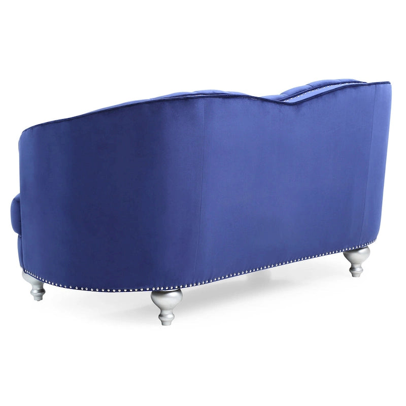 Causeuse traditionnelle bleue