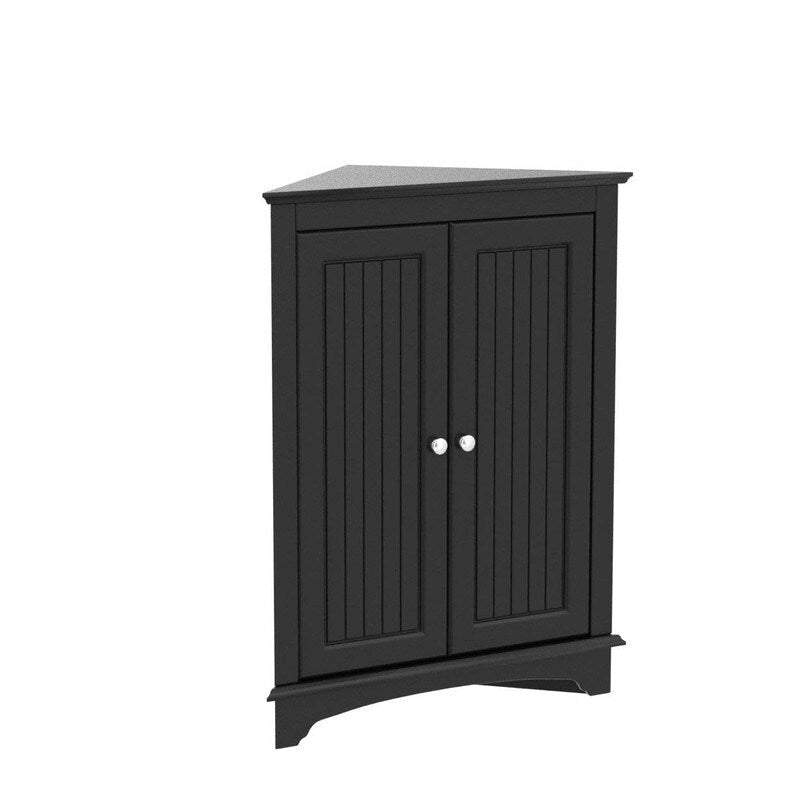 Meuble d'angle bas à deux portes et étagères – 12.4P x 23.62L x 31.89H
