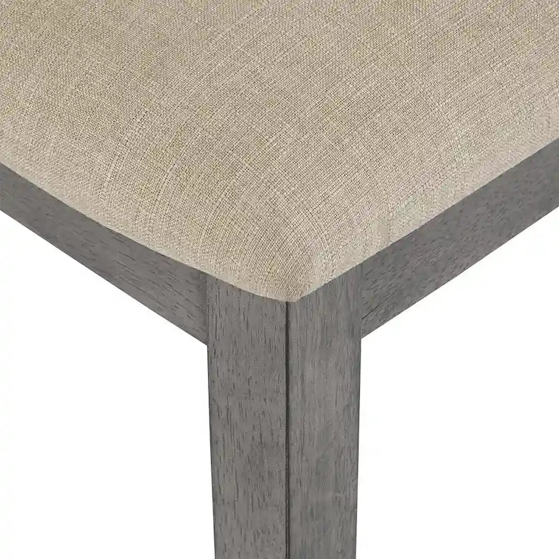 Chaises de salle à manger en lin beige et dossier en rotin (lot de 2)