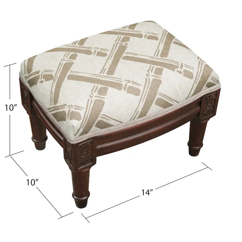 Repose-pieds Taupe Bambou Treillis