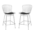 Tabouret de comptoir en fil de chrome du milieu du siècle (Lot de 2) - N/A