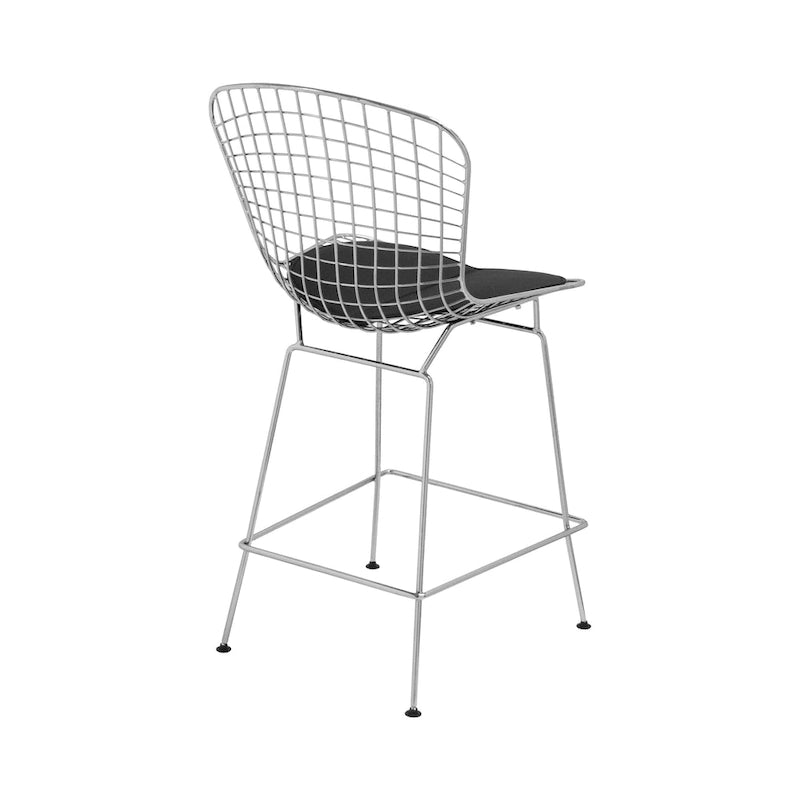 Tabouret de comptoir en fil de chrome du milieu du siècle (Lot de 2) - N/A