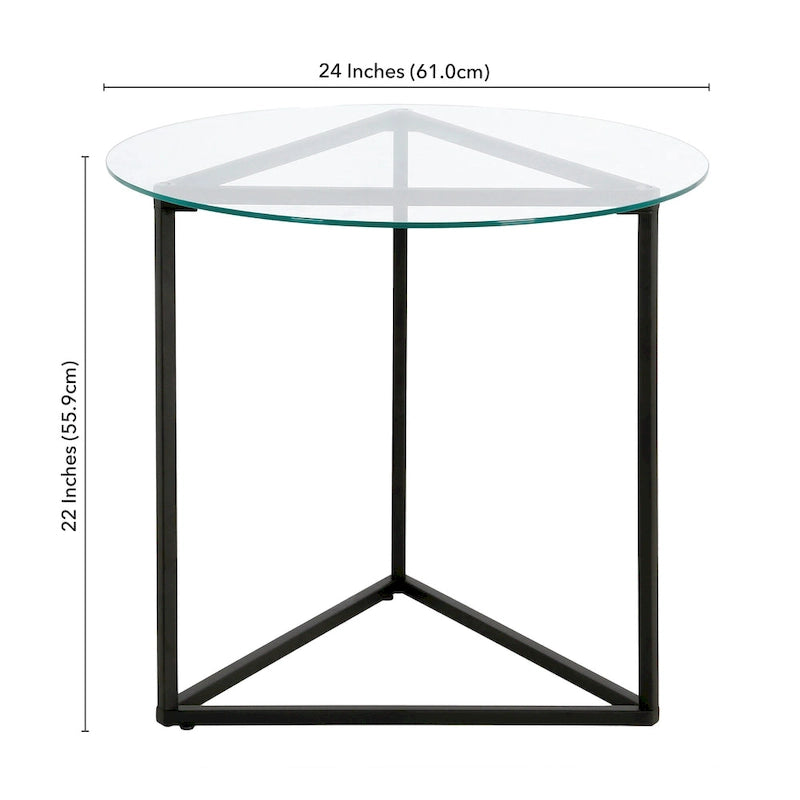 Table d'appoint ronde de 24 po de large - 24 po de large
