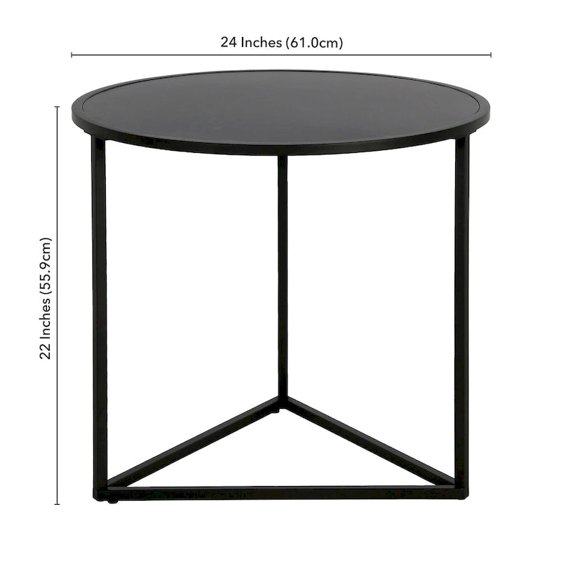 Table d'appoint ronde de 24 po de large - 24 po de large