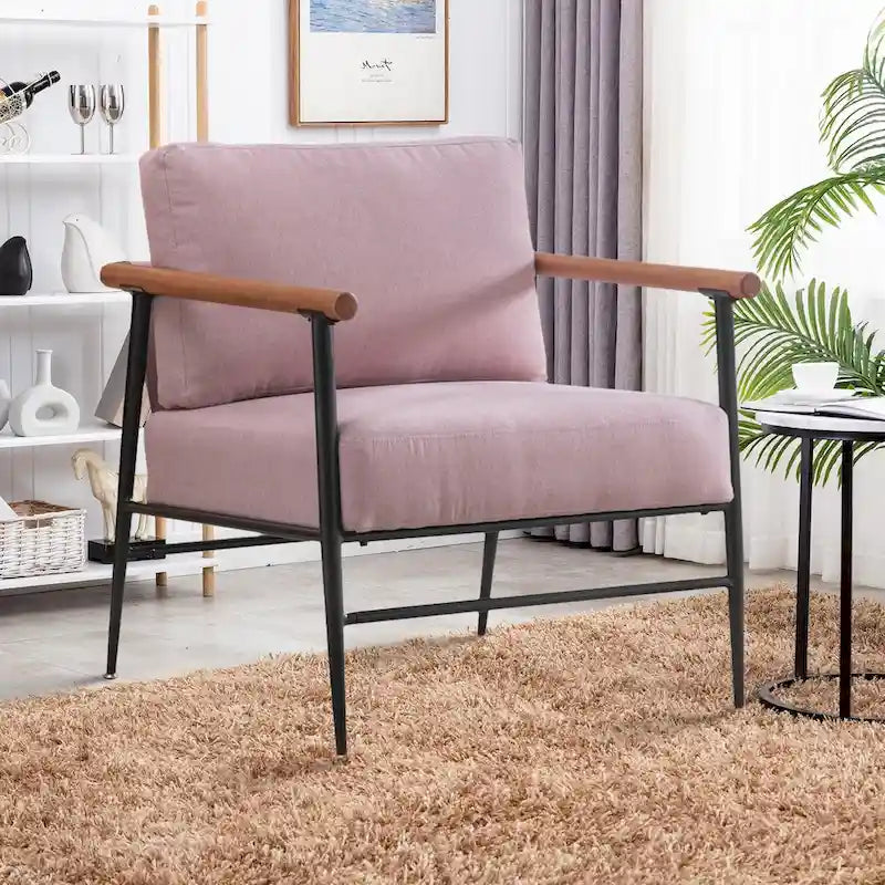 Fauteuil simple et confortable rembourré pour salon