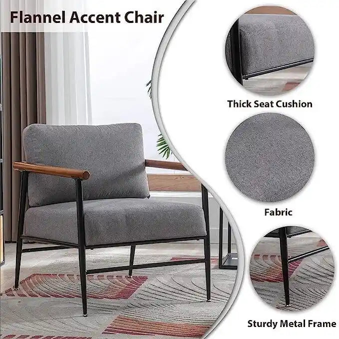 Fauteuil simple et confortable rembourré pour salon