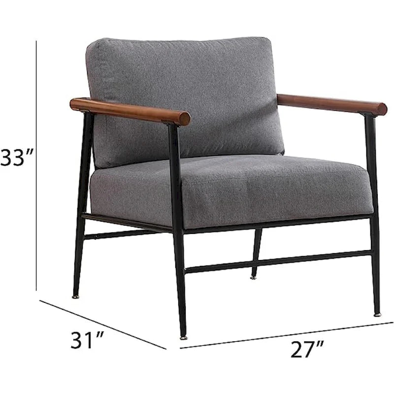 Fauteuil simple et confortable rembourré pour salon