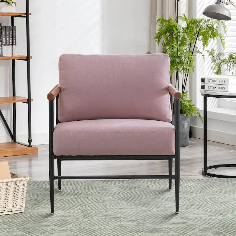 Fauteuil simple et confortable rembourré pour salon