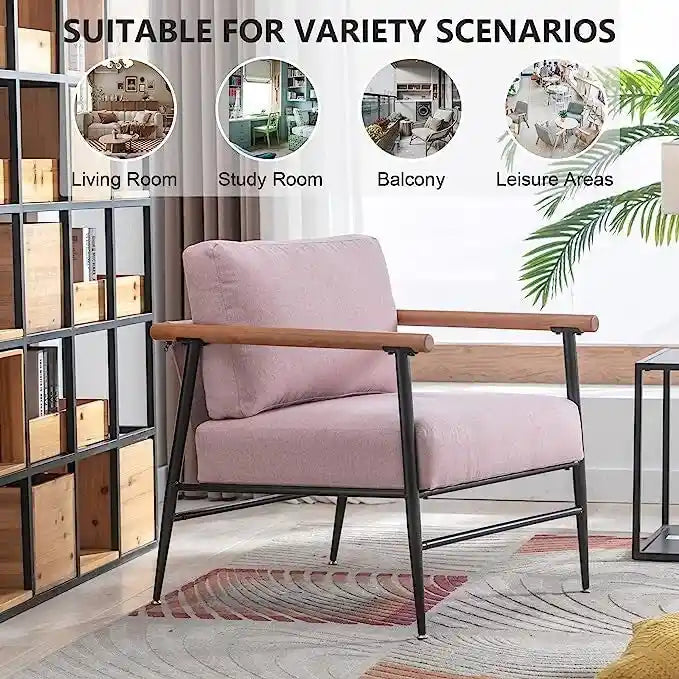 Fauteuil simple et confortable rembourré pour salon