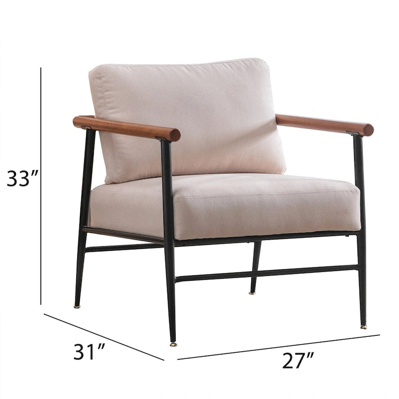 Fauteuil simple et confortable rembourré pour salon