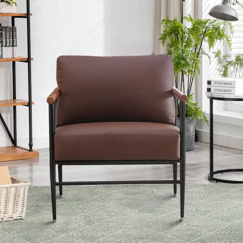 Fauteuil simple et confortable rembourré pour salon