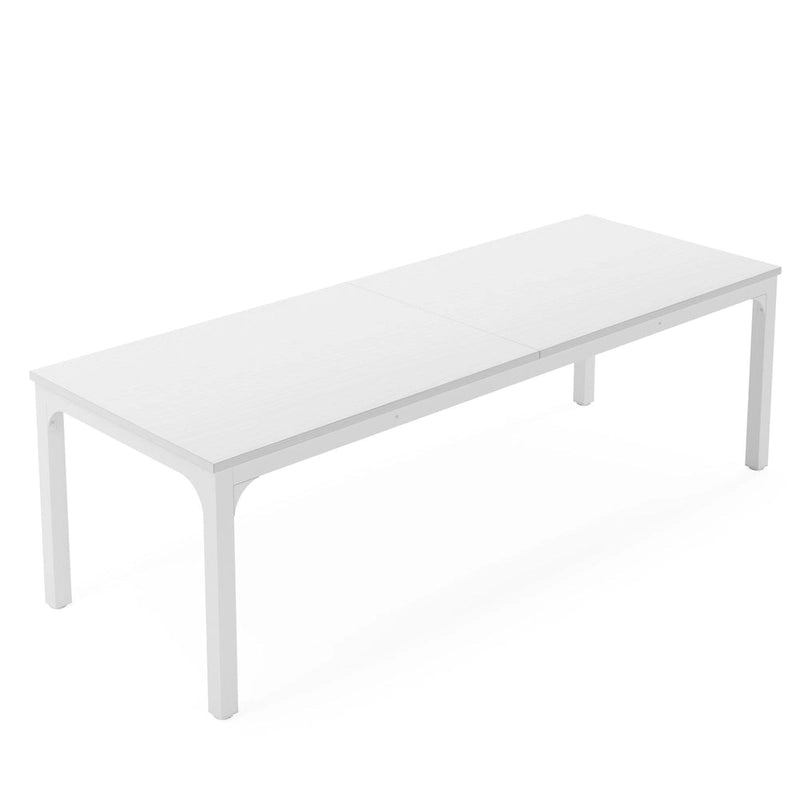 Bureau d'ordinateur extra long de 200 cm, bureau double, grand bureau d'écriture