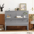 Lit escamotable format double avec bureau et port USB