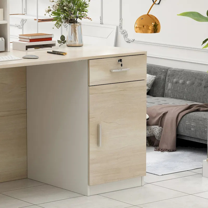 Bureau de réception en bois Peninsula, bureau de travail, secrétaire