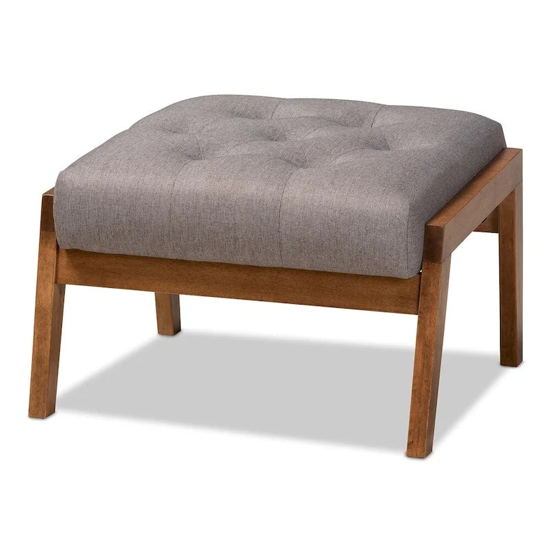 Ensemble fauteuil et repose-pieds rembourrés
