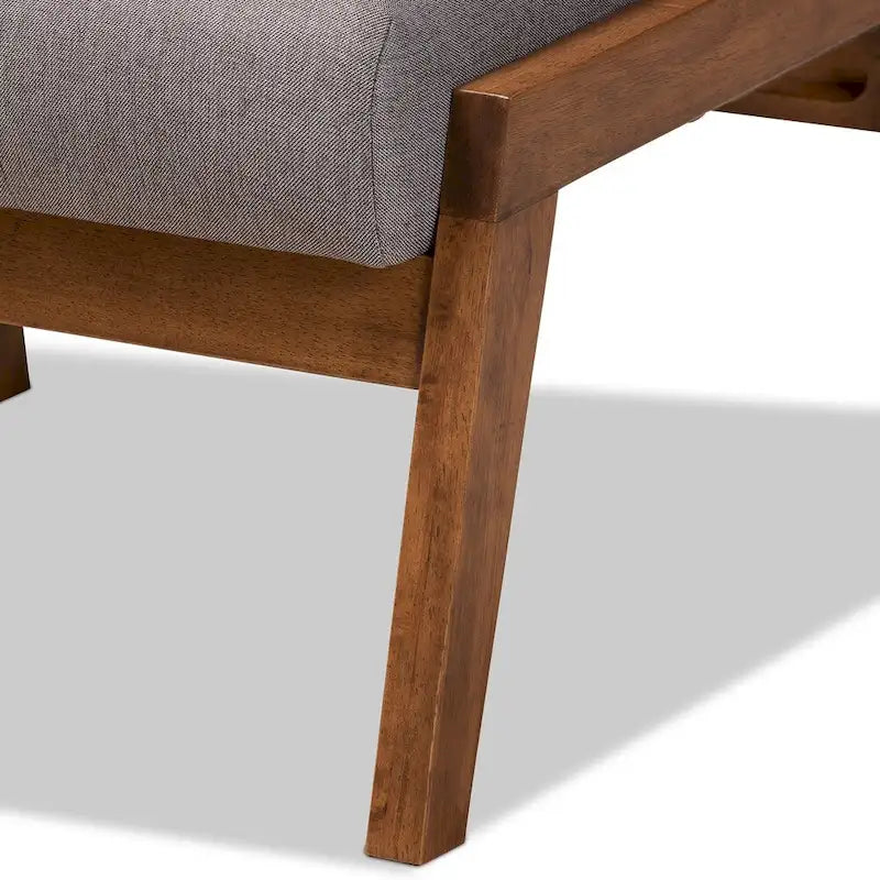 Ensemble fauteuil et repose-pieds rembourrés