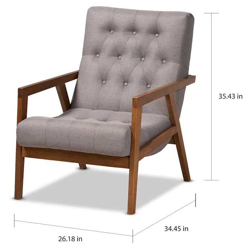 Ensemble fauteuil et repose-pieds rembourrés