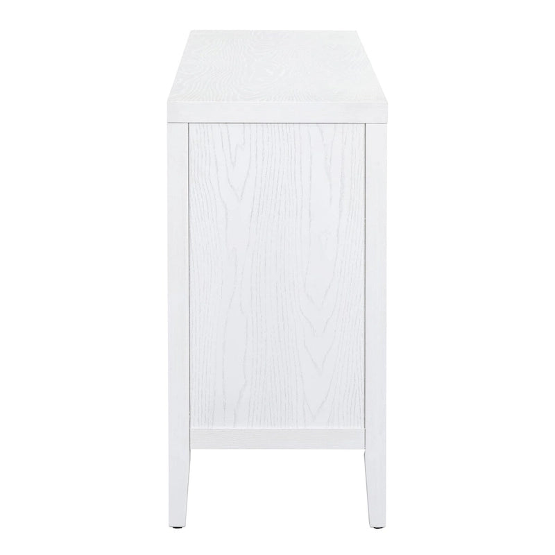 Buffet rétro avec portes et motifs à rainures circulaires - N/A