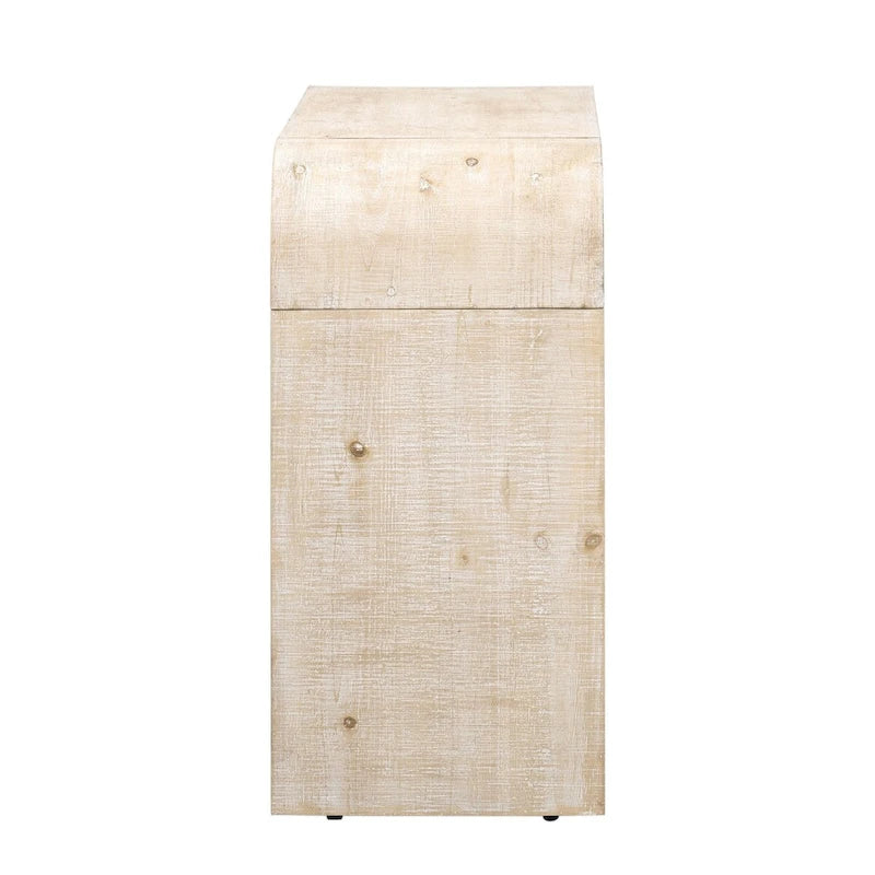 Buffet incurvé rétro minimaliste avec poignées dorées - N/A