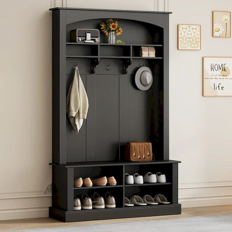 Meuble d'entrée avec banc et rangement à chaussures