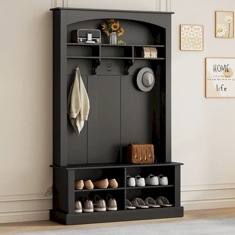 Meuble d'entrée avec banc et rangement à chaussures