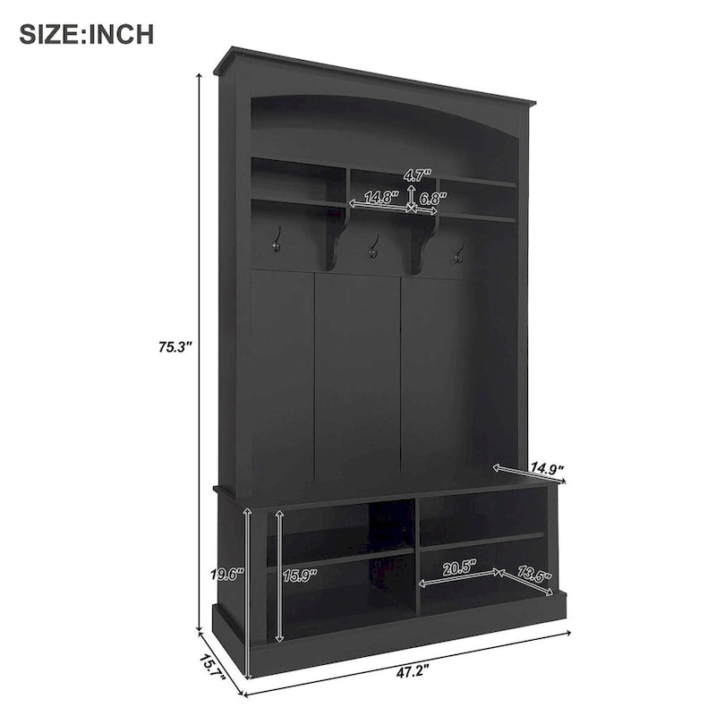 Meuble d'entrée avec banc et rangement à chaussures