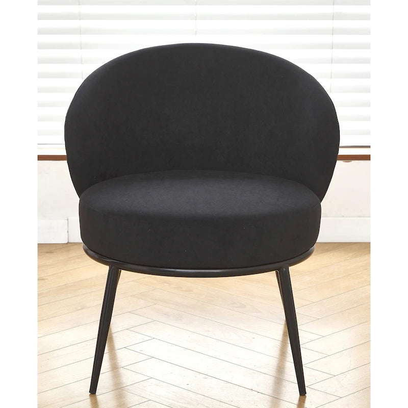 Fauteuil d'appoint de salon en velours, style milieu de siècle
