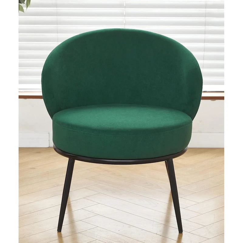 Fauteuil d'appoint de salon en velours, style milieu de siècle