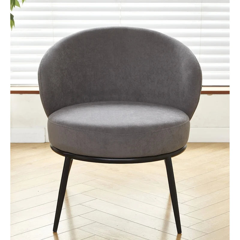 Fauteuil d'appoint de salon en velours, style milieu de siècle