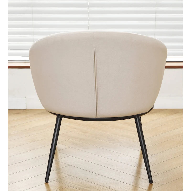 Fauteuil d'appoint de salon en velours, style milieu de siècle