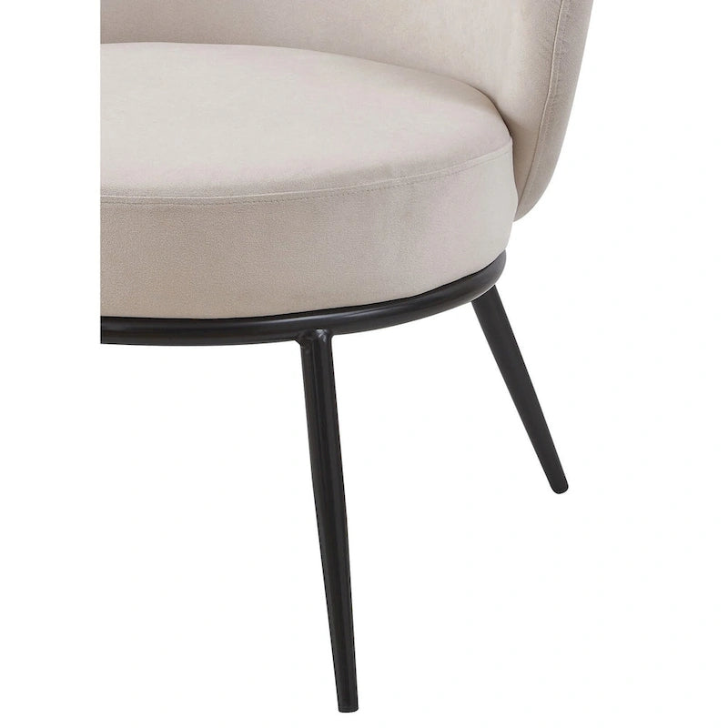 Fauteuil d'appoint de salon en velours, style milieu de siècle