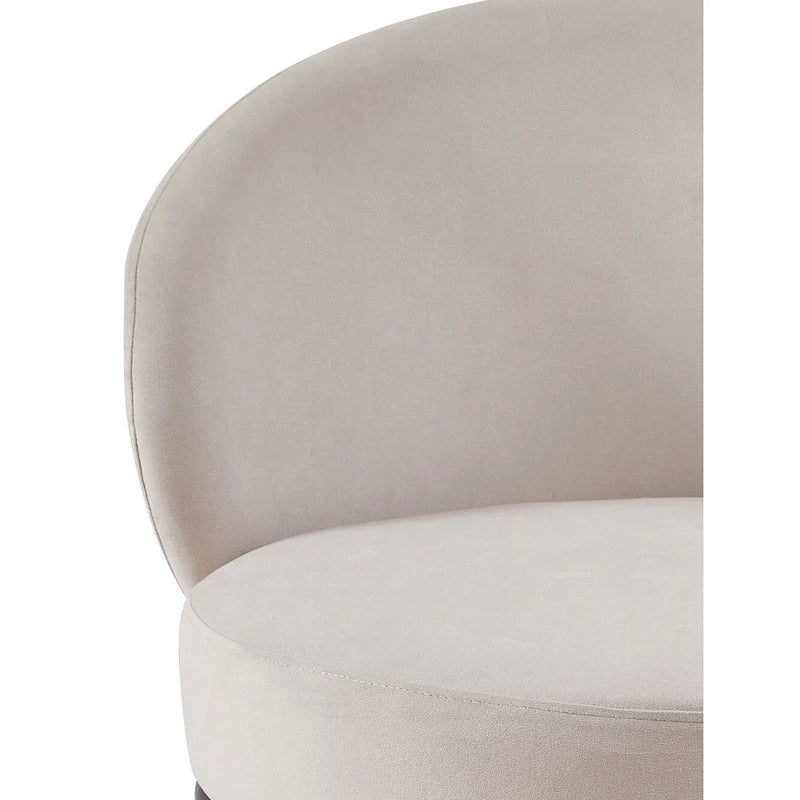 Fauteuil d'appoint de salon en velours, style milieu de siècle