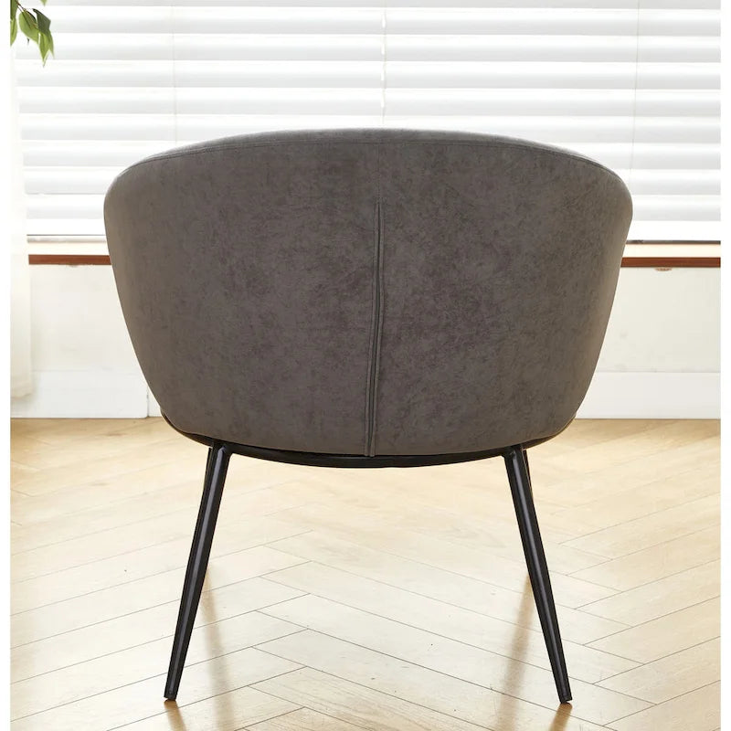 Fauteuil d'appoint de salon en velours, style milieu de siècle