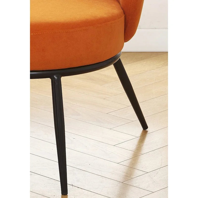 Fauteuil d'appoint de salon en velours, style milieu de siècle