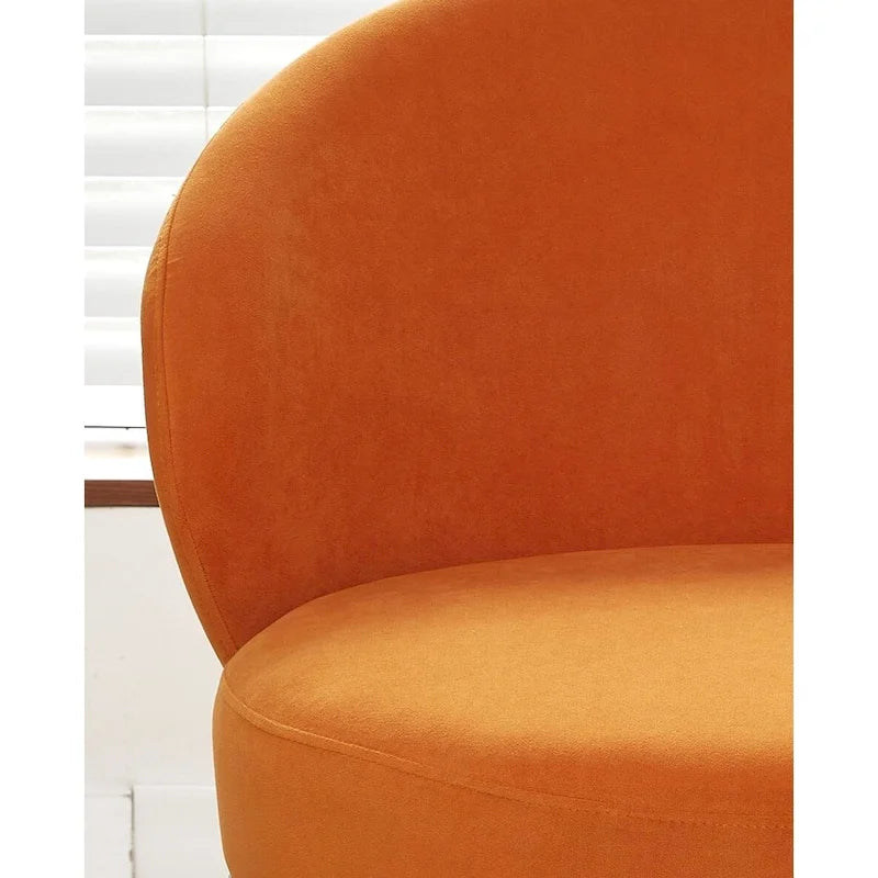 Fauteuil d'appoint de salon en velours, style milieu de siècle