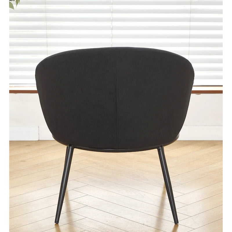 Fauteuil d'appoint de salon en velours, style milieu de siècle