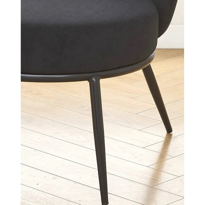 Fauteuil d'appoint de salon en velours, style milieu de siècle
