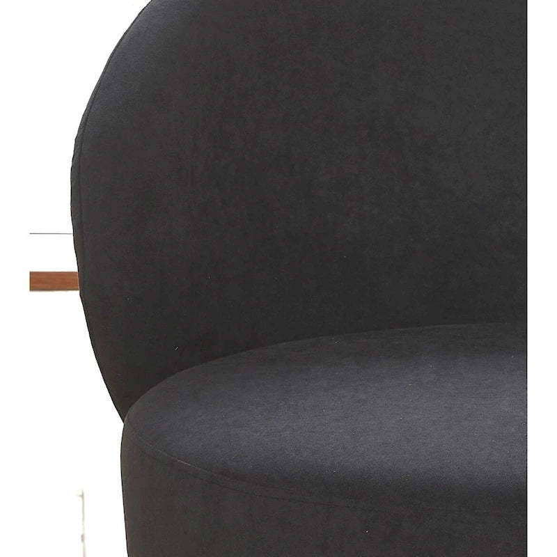 Fauteuil d'appoint de salon en velours, style milieu de siècle