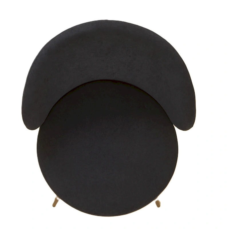 Fauteuil d'appoint de salon en velours, style milieu de siècle