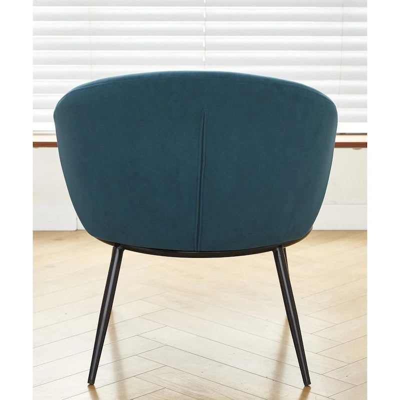 Fauteuil d'appoint de salon en velours, style milieu de siècle
