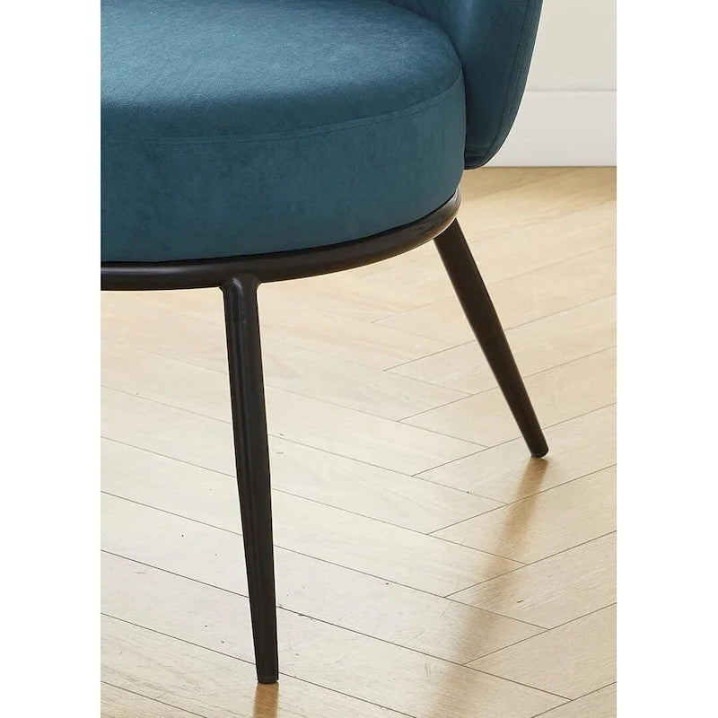 Fauteuil d'appoint de salon en velours, style milieu de siècle