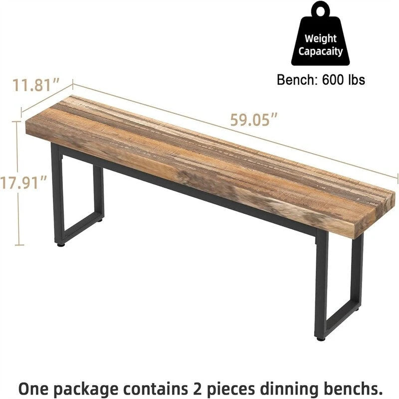 Bancs de table de cuisine intérieure de ferme