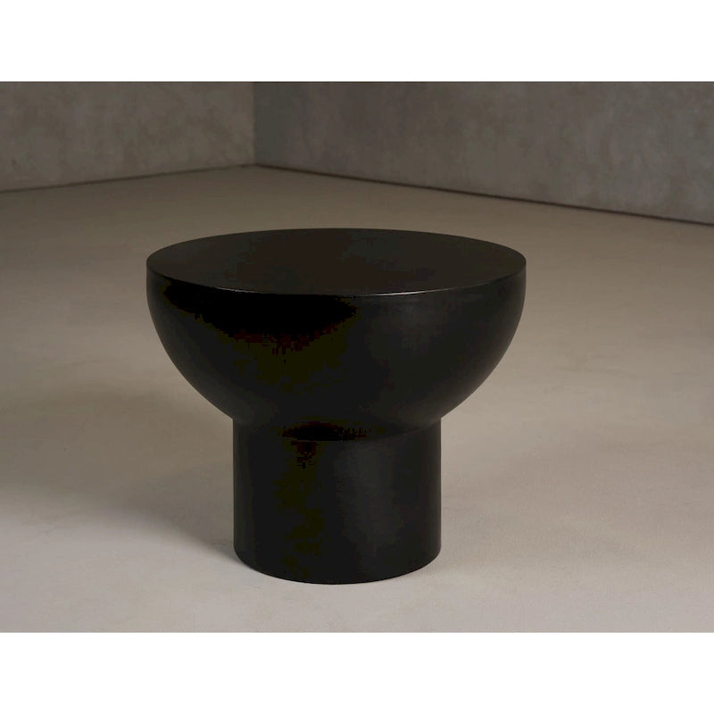 Table d'appoint moderne en béton noir