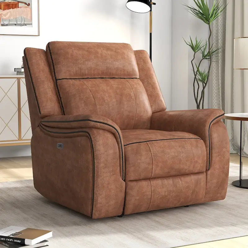 Fauteuil inclinable manuel avec coussins moelleux et confortables