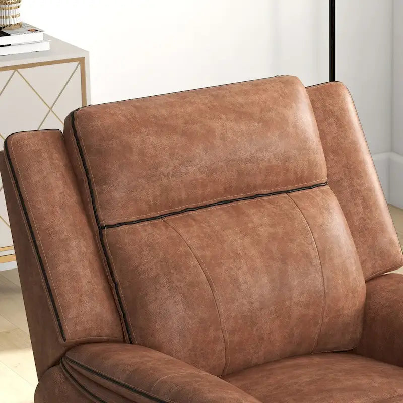 Fauteuil inclinable manuel avec coussins moelleux et confortables