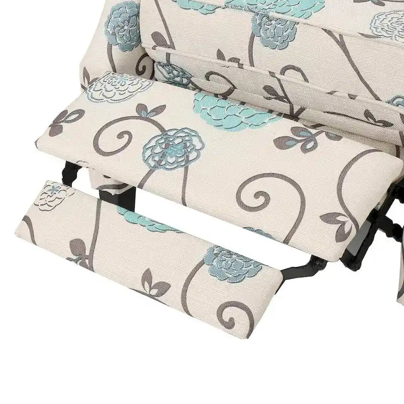 Fauteuils inclinables en tissu traditionnel avec bord clouté par