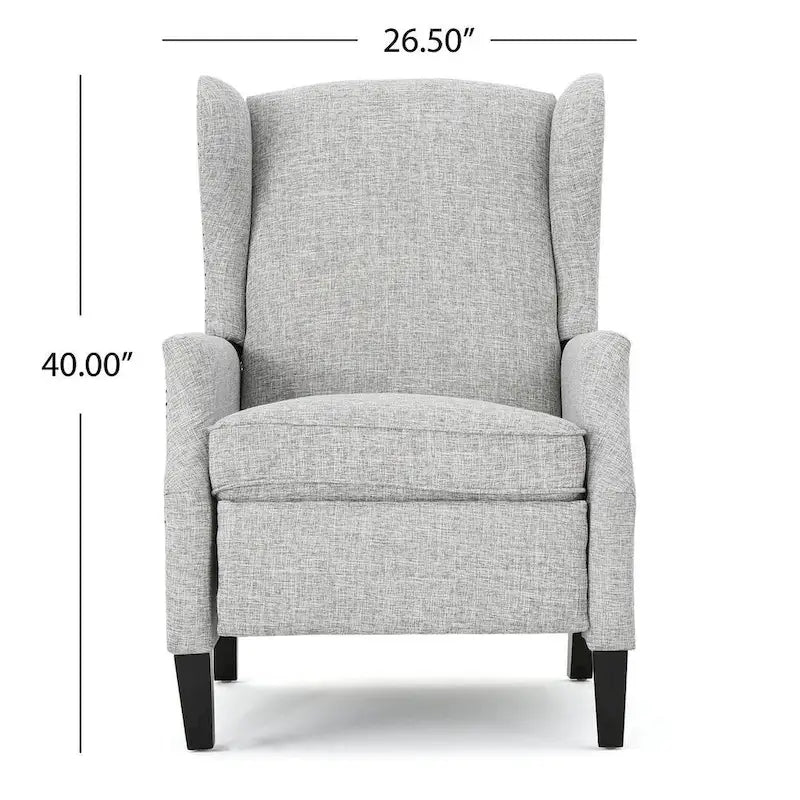 Fauteuils inclinables en tissu traditionnel avec bord clouté par