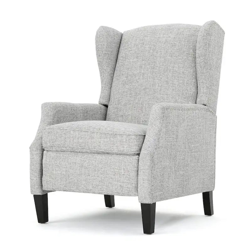 Fauteuils inclinables en tissu traditionnel avec bord clouté par