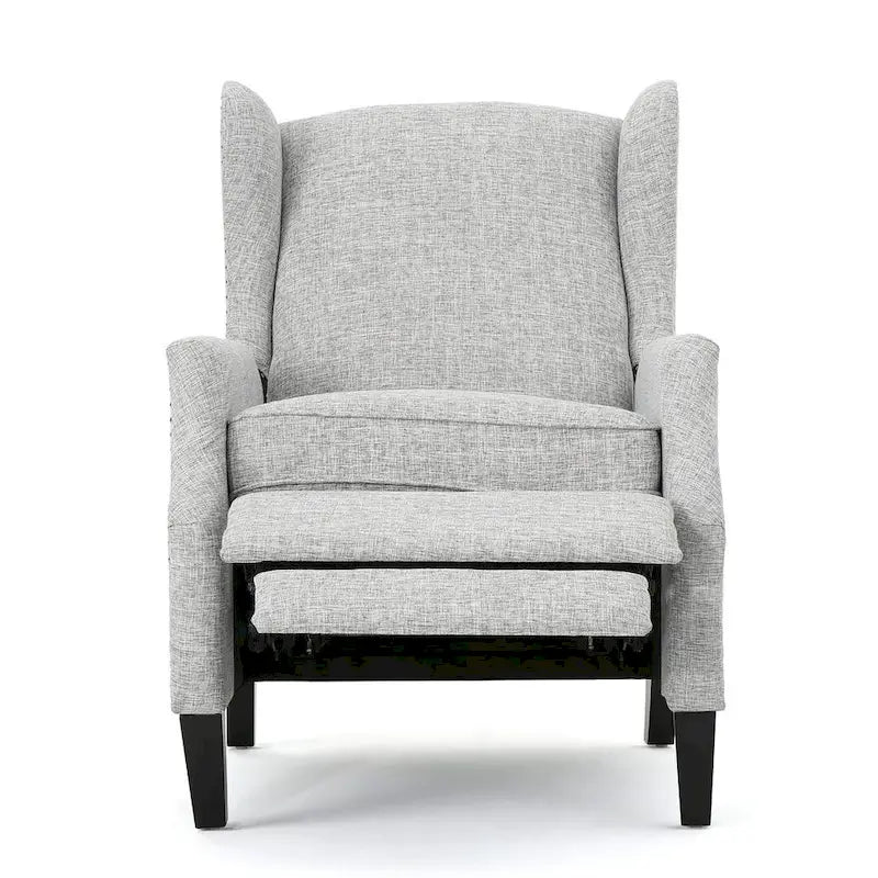 Fauteuils inclinables en tissu traditionnel avec bord clouté par