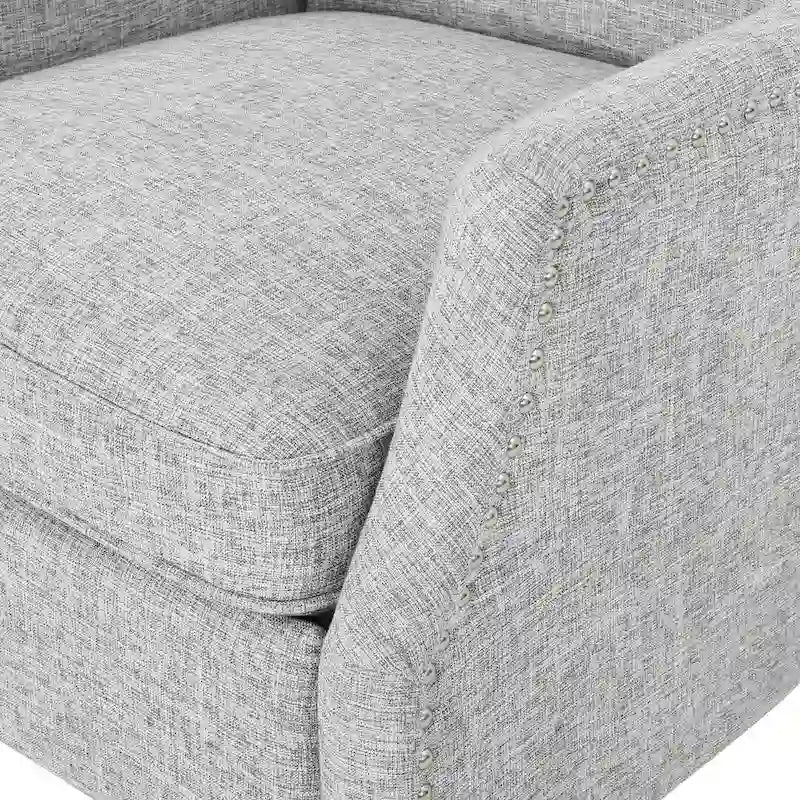 Fauteuils inclinables en tissu traditionnel avec bord clouté par
